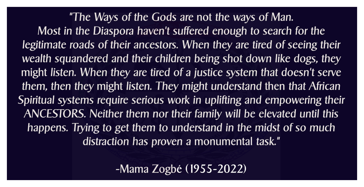 Mama Zogbe Quote.