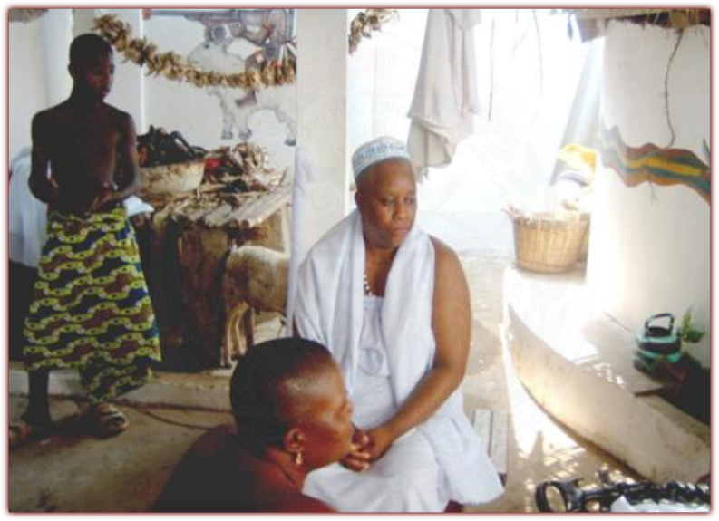 Mama Zogbe in Ceremony. 