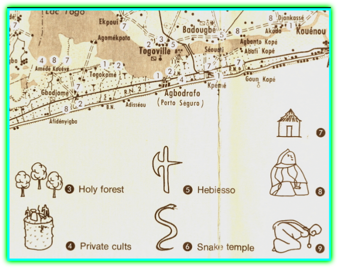 Map of The Western African coast.
