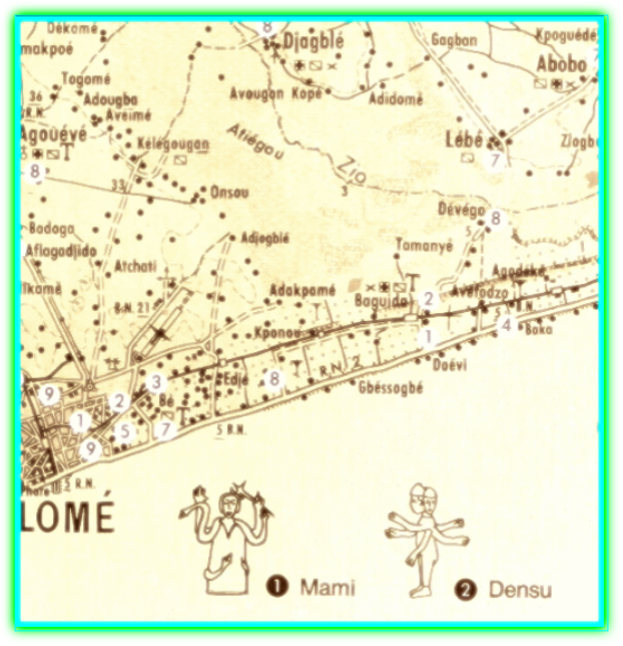 Map of The Western African coast.